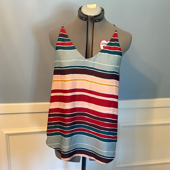 LOFT Tops - LOFT Pastel Striped Sleeveless Top